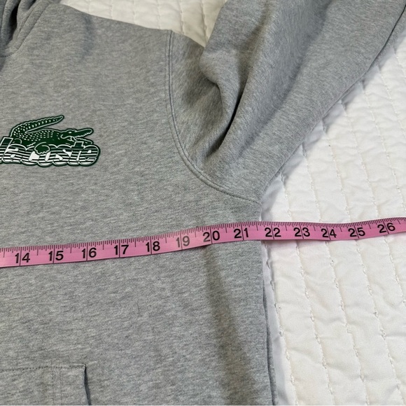 Lacoste Classic Fit Gray Bomber Jacket With Pockets Front - Picture 3 of 16